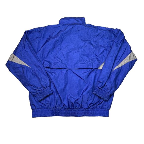Champion VTG 90s Lightweight Zip Up Windbreaker Track Jacket Blue Gray Large - Picture 2 of 8